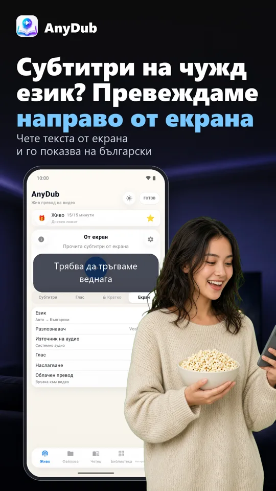 AnyDub: Преводач видео и PDF: 