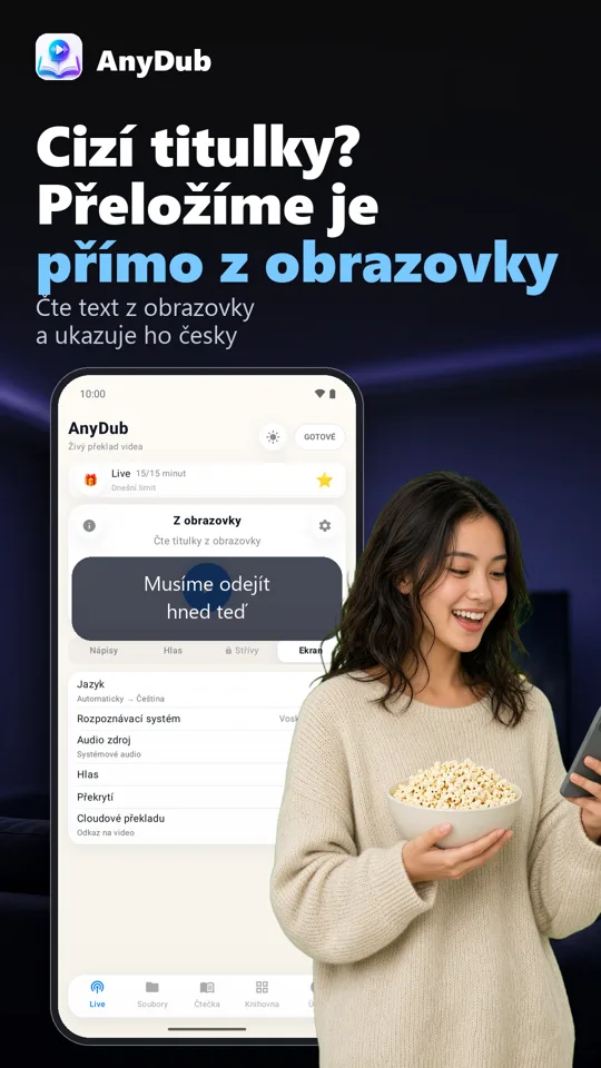 AnyDub: Překladač videí a PDF: snímek obrazovky 3