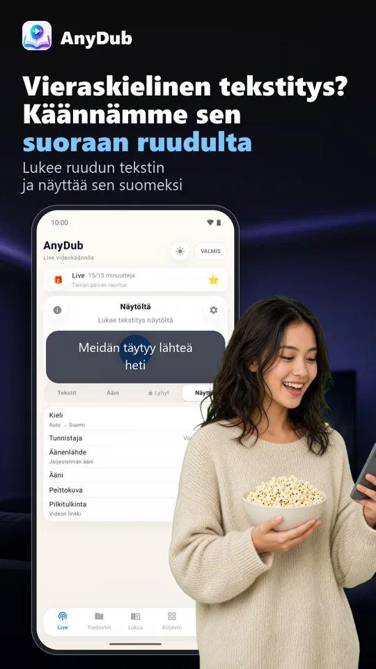 AnyDub: Video- ja PDF-kääntäjä: 