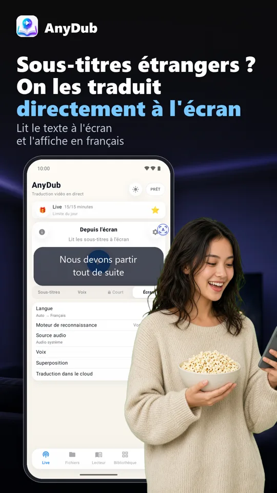 AnyDub: traduire vidéo et PDF: capture d'écran 3