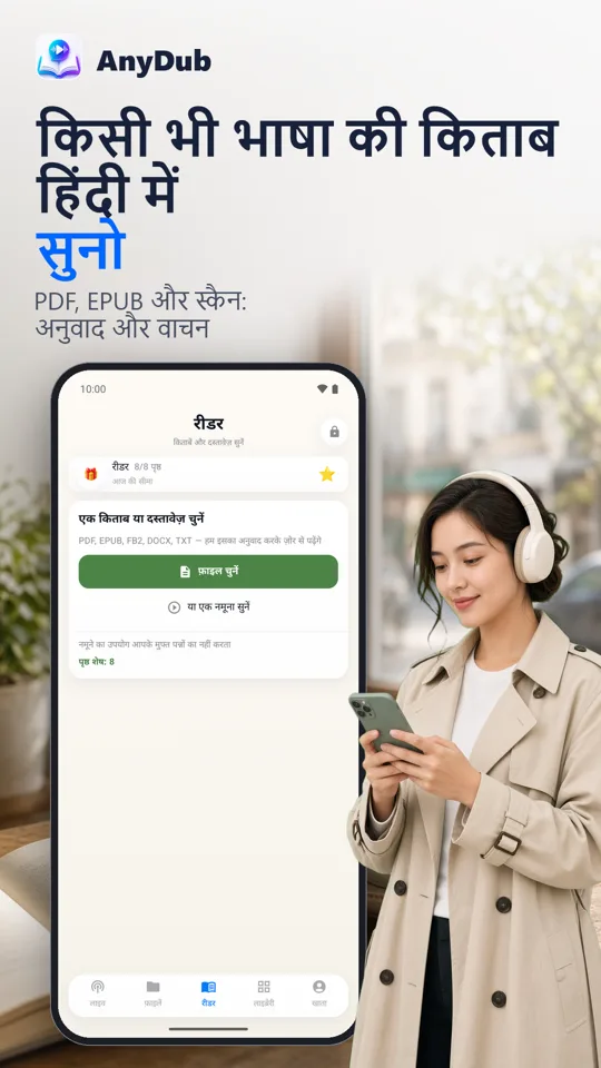 AnyDub: वीडियो व PDF अनुवादक: स्क्रीनशॉट 4
