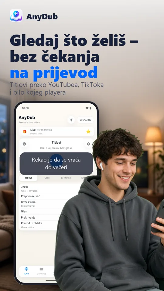 AnyDub: Prijevod videa i PDF-a: snimka zaslona 2