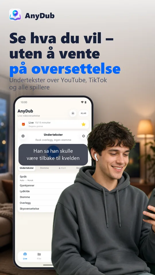 AnyDub: Video & PDF Oversetter: skjermbilde 2