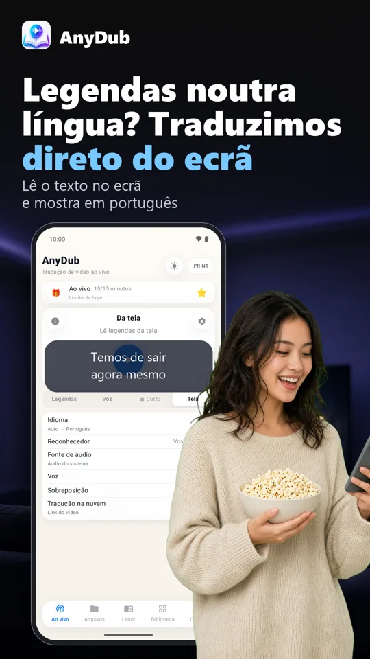 AnyDub: traduzir vídeo e PDF: 