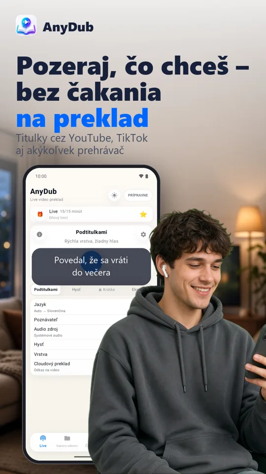 AnyDub: Prekladač videí a PDF: 