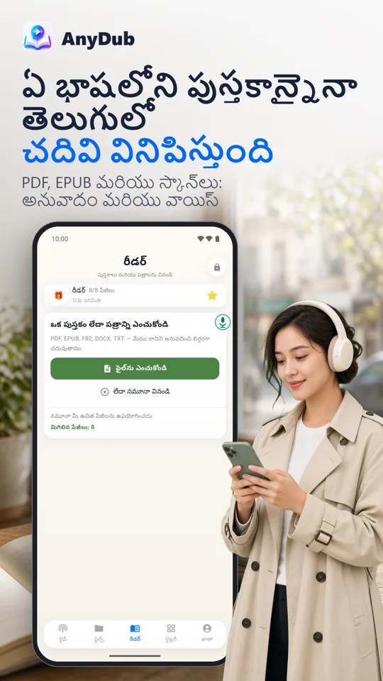 AnyDub: వీడియో & PDF అనువాదకం: స్క్రీన్షాట్ 4