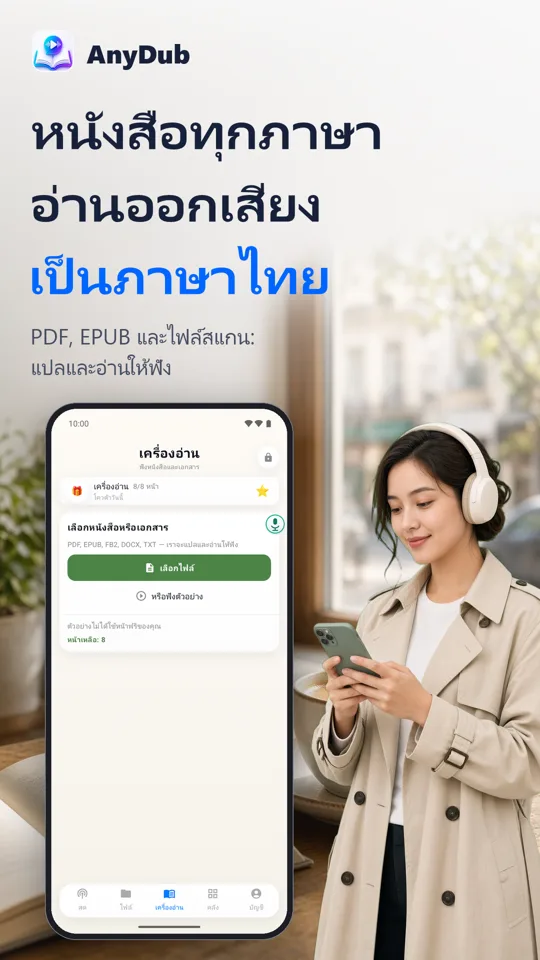 AnyDub: แปลวิดีโอและ PDF: ภาพหน้าจอ 4
