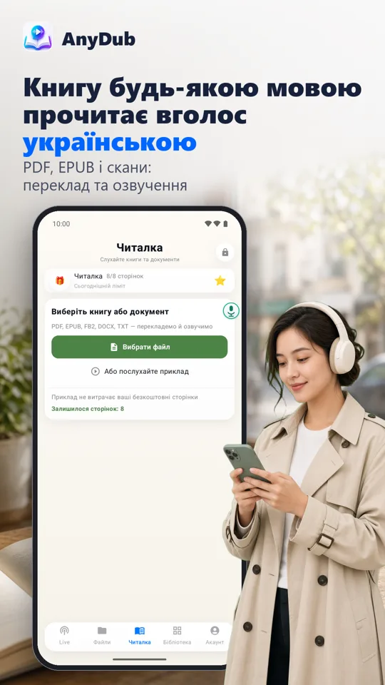 AnyDub: переклад відео і PDF: 