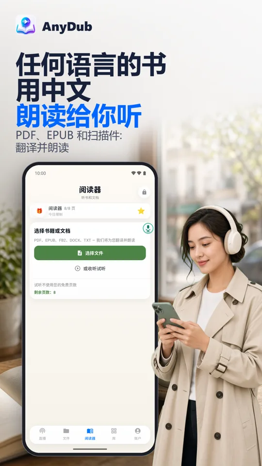 AnyDub: 视频与PDF翻译: 