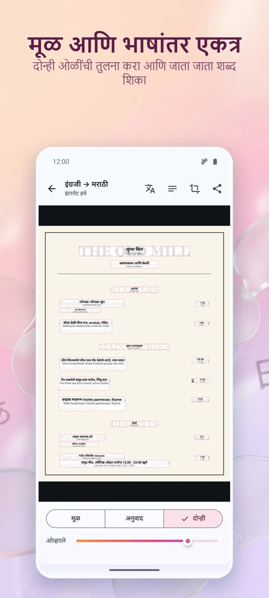कॅमेरा ट्रान्सलेटर: फोटो: 
