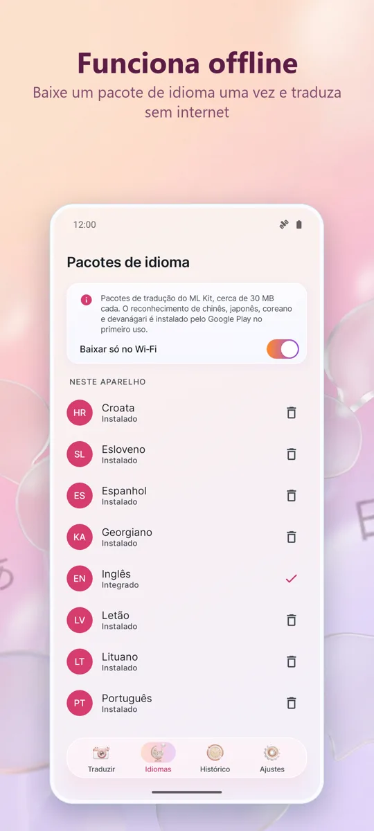 Tradutor de Câmera: Foto: captura de tela 4