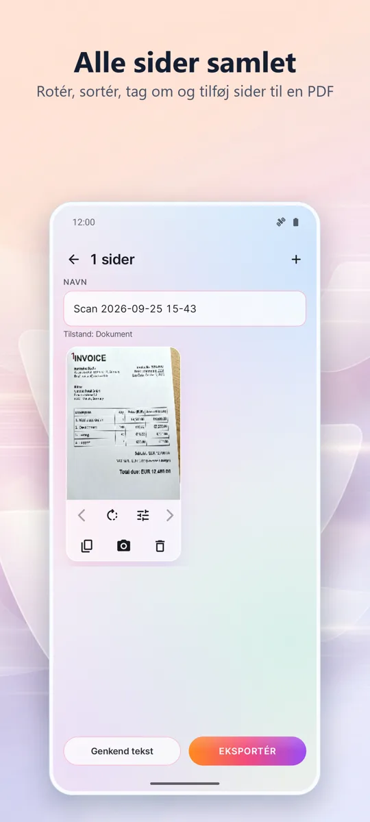 Dokumentscanner: PDF-scan: 