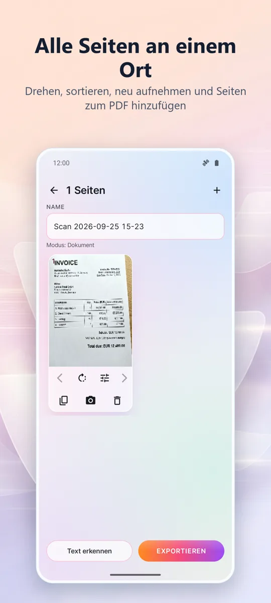Dokumentenscanner: PDF Scan: 