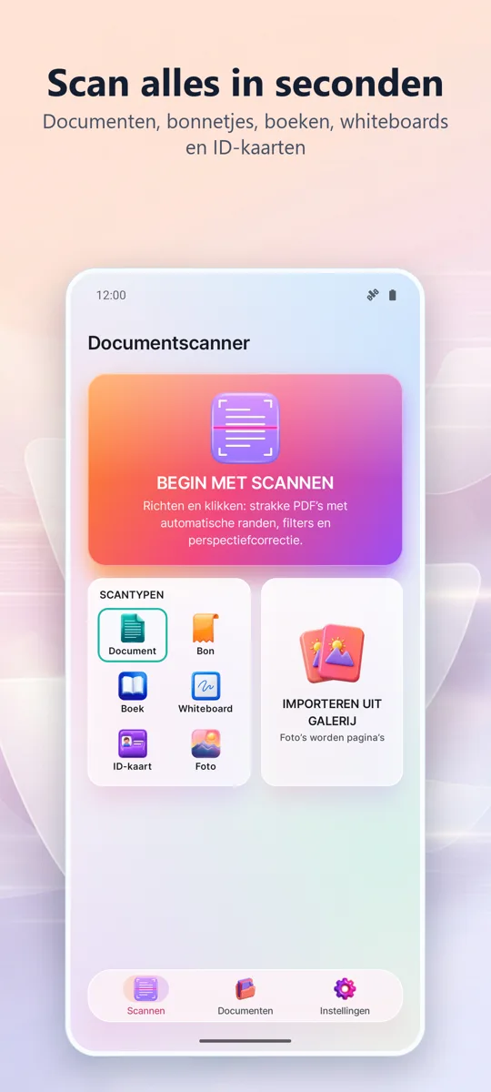 Document Scanner: PDF Scan: hoofdscherm