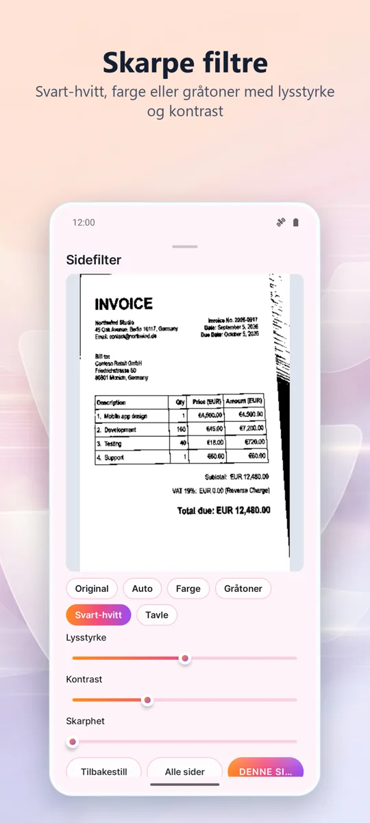 Dokumentskanner: PDF-skanning: 