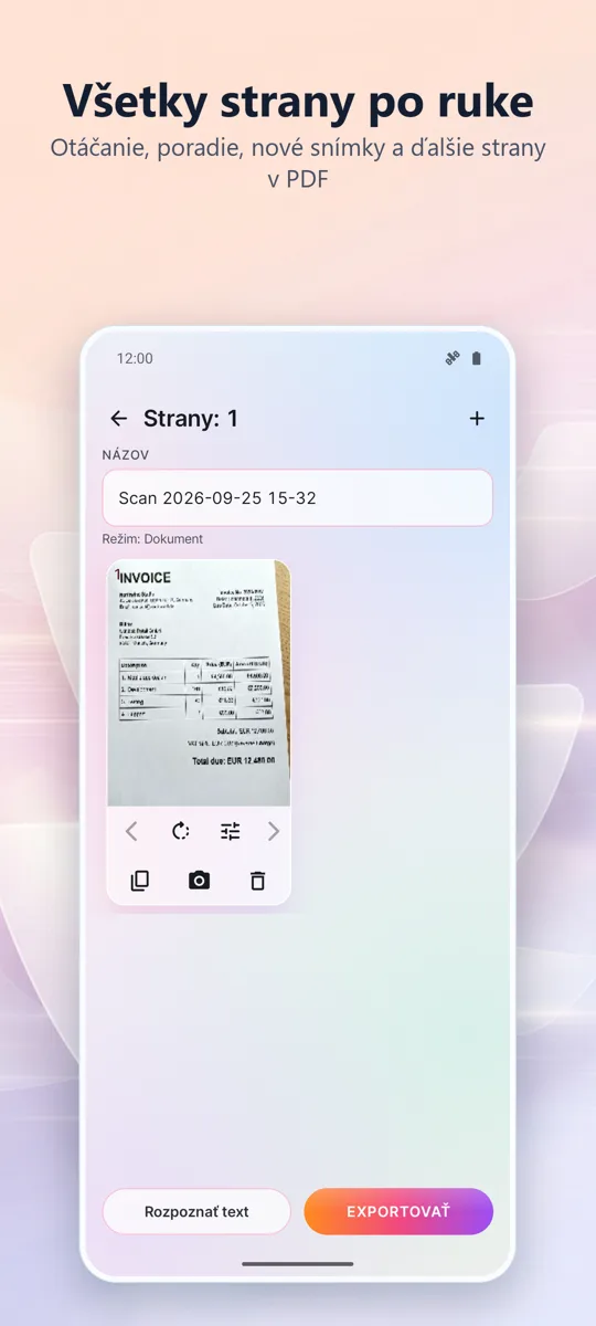 Skenovanie dokumentov: PDF: snímka obrazovky 2