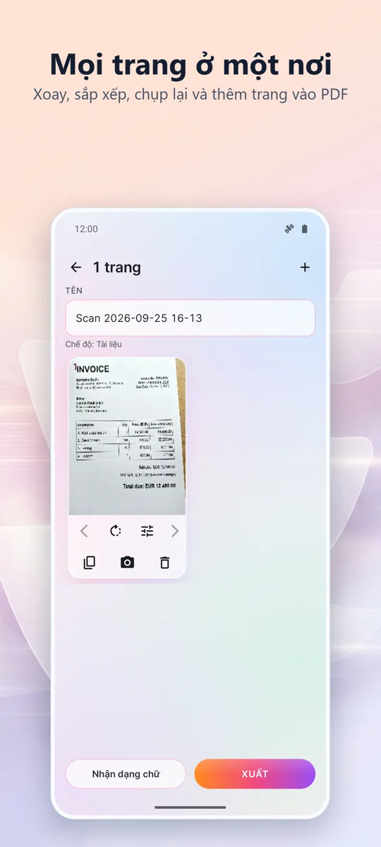 Máy Quét Tài Liệu: Quét PDF: ảnh chụp màn hình 2