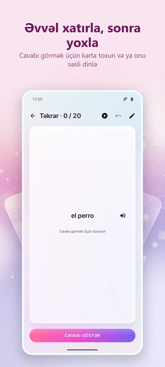 Flashcards: Aralıqlı Təhsil: ekran görüntüsü 2