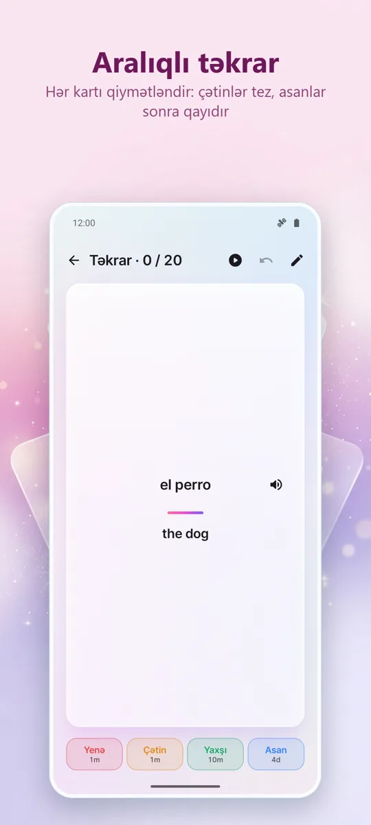 Flashcards: Aralıqlı Təhsil: ekran görüntüsü 3