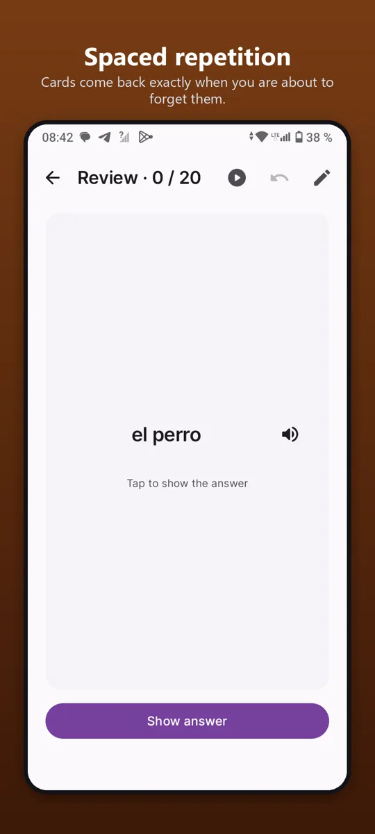 Flashcards: Spaced Study — screenshot 2