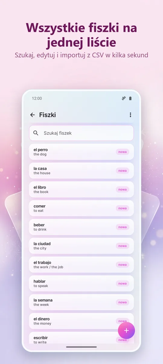 Fiszki: Nauka z powtórkami: 