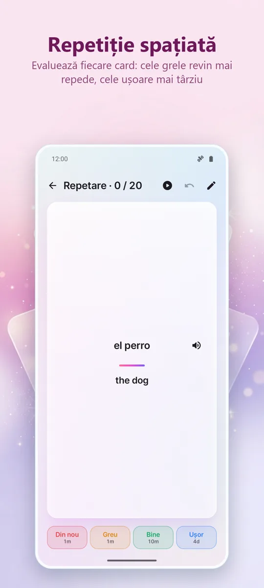 Flashcards: Studiu spațiat: captură de ecran 3