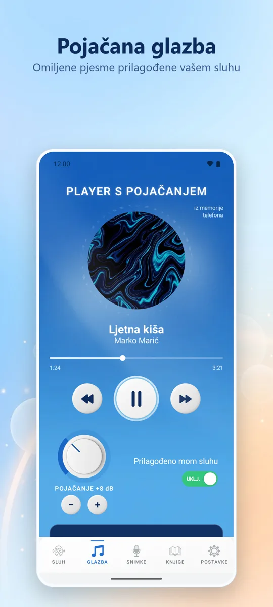 Hearing+: snimka zaslona 2