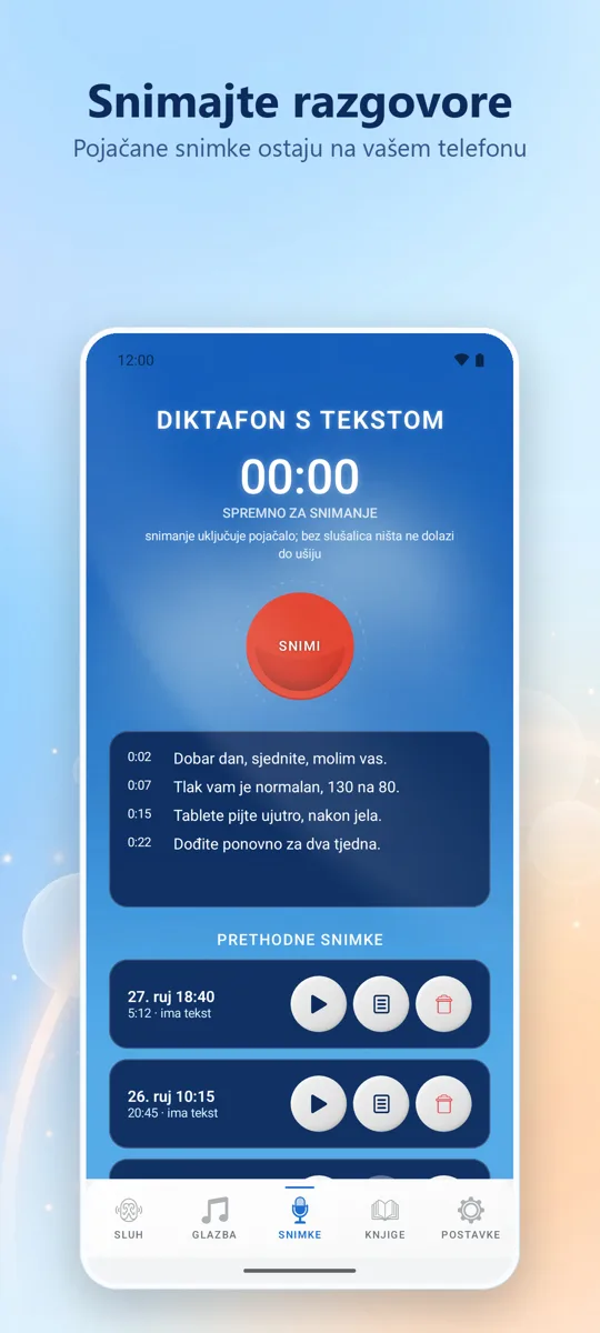 Hearing+: snimka zaslona 3