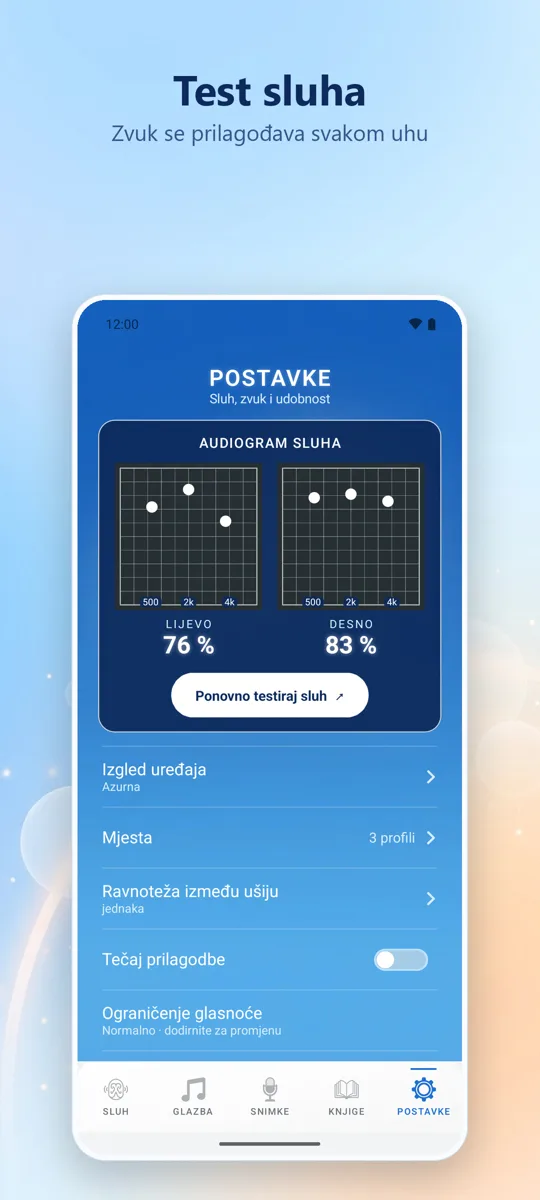 Hearing+: snimka zaslona 4