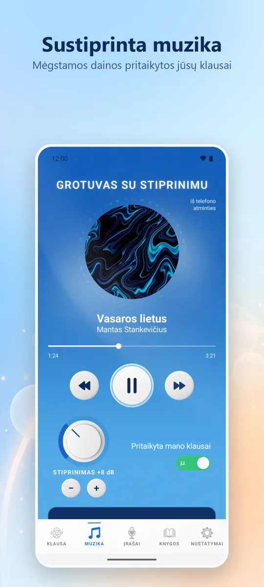 Hearing+: ekrano kopija 2
