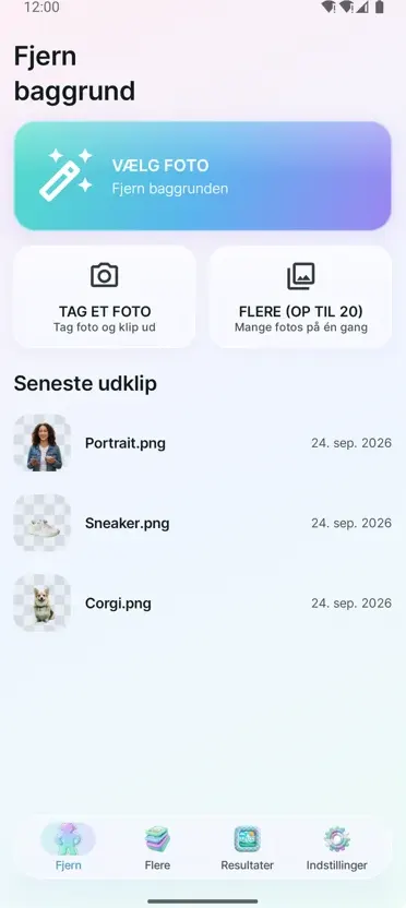Fjern baggrund