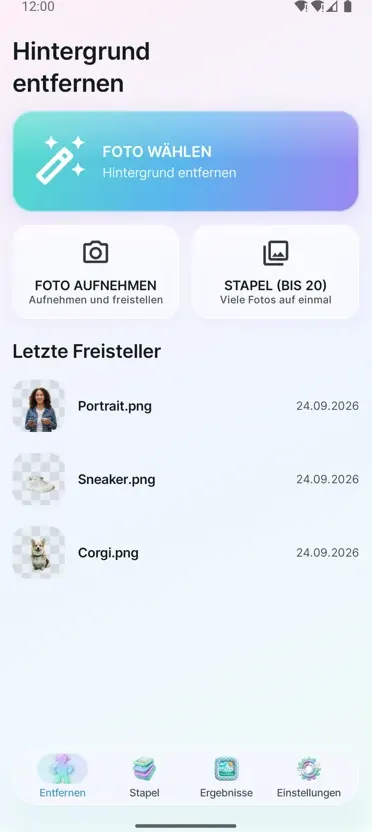 Hintergrund entfernen