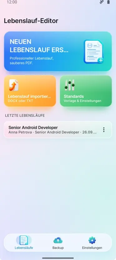 Lebenslauf-Ersteller: CV Maker