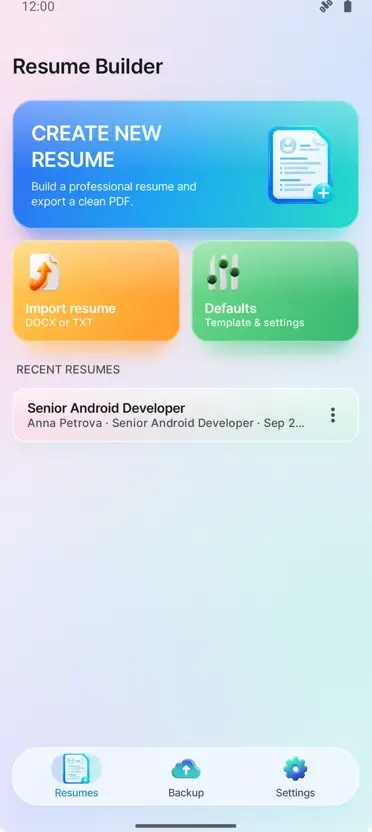 Resume Builder: CV Maker