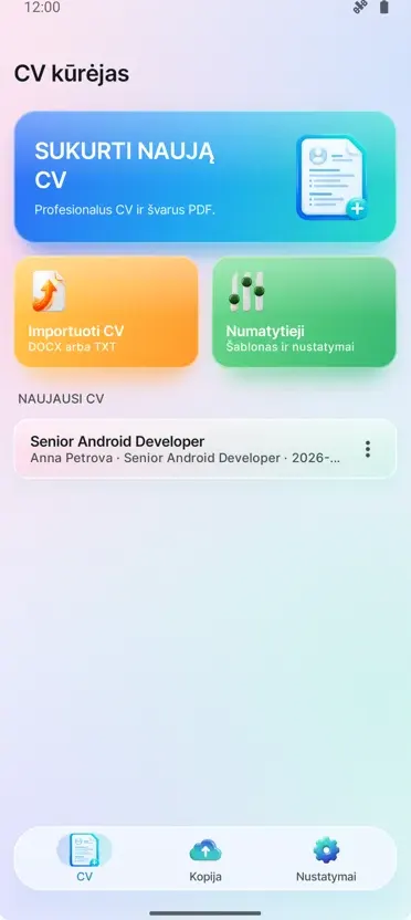CV kūrimas: Gyvenimo aprašymas