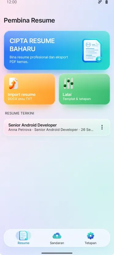 Pembina Resume: Pembuat CV