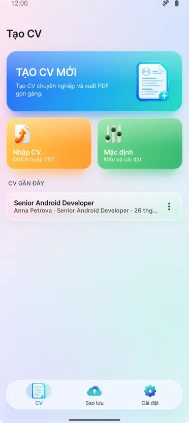 Tạo Resume