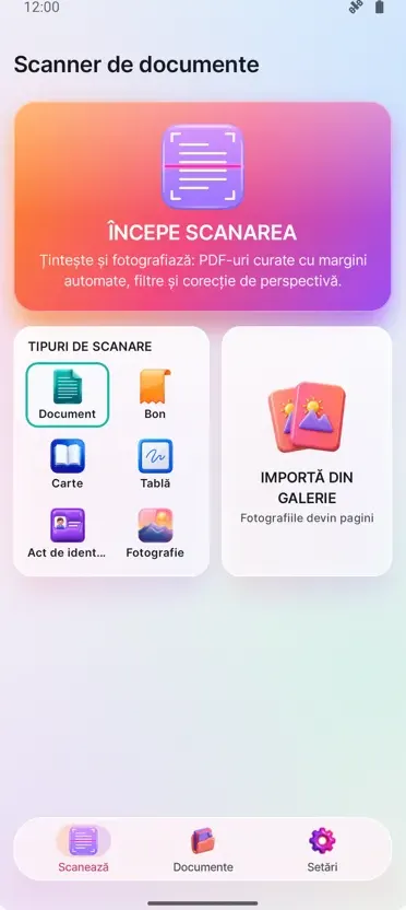Scaner documente: PDF