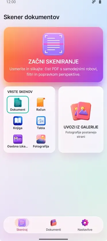 Skener dokumentov: PDF