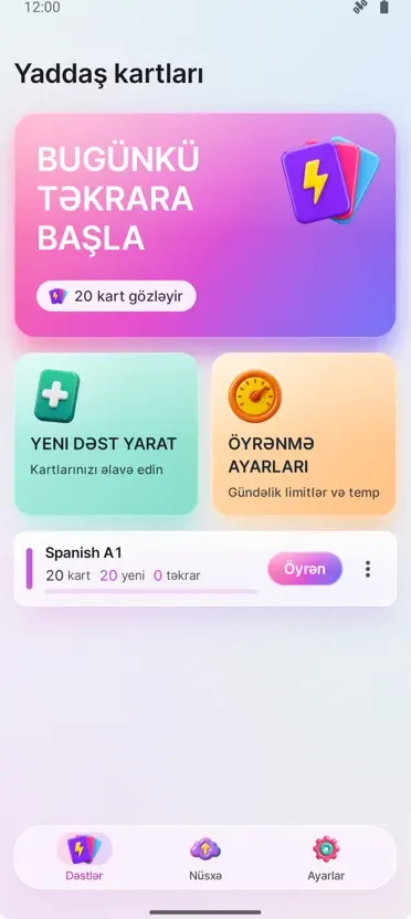 Flashcards: Aralıqlı Təhsil