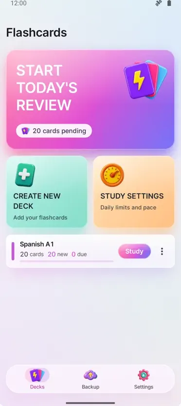 Flashcards: Spaced Study