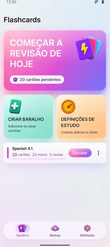 Flashcards: Estudo Espaçado