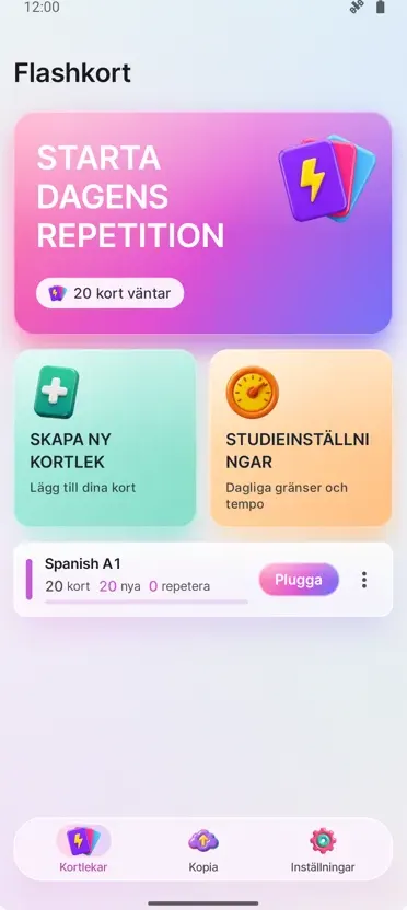 Flashcards: Intervallstudier