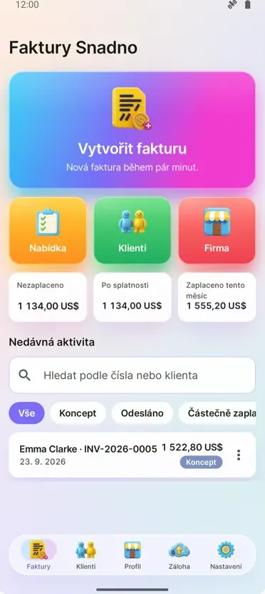 Faktury a odhady PDF