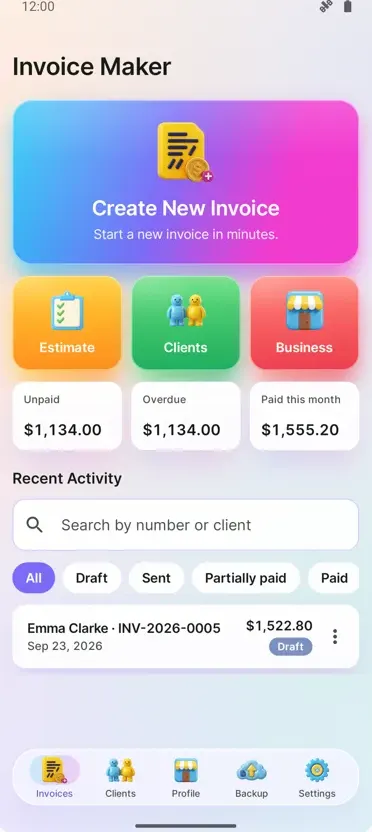 Invoice Maker: Billing PDF