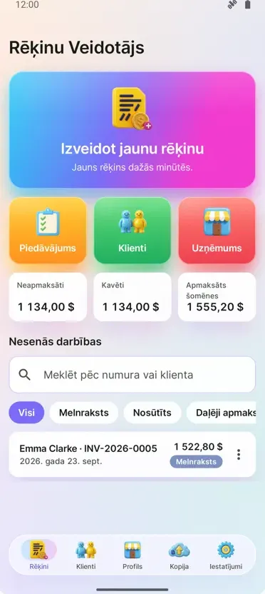 Rēķinu veidotājs: PDF