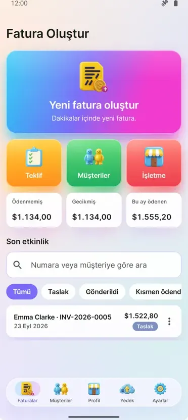 Fatura Oluşturucu: PDF