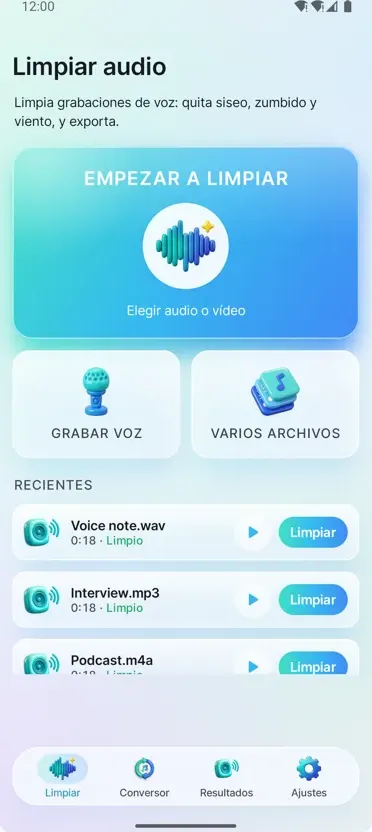Eliminar Ruido: Audio Limpio