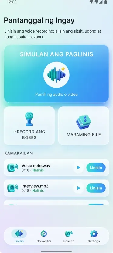 Pang-alis Ingay: Linis Audio