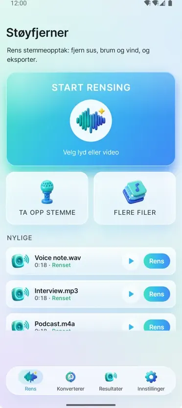 Støyfjerner: Rent Lyd